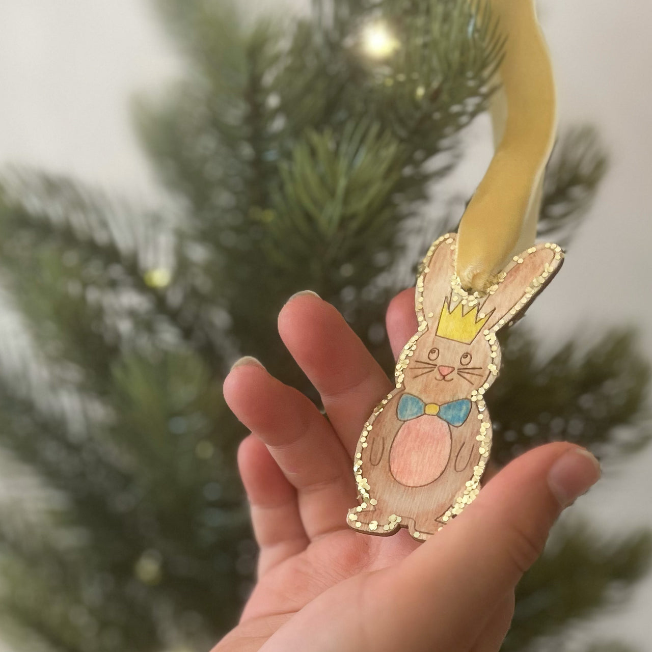 make your own christmas bunny decoration