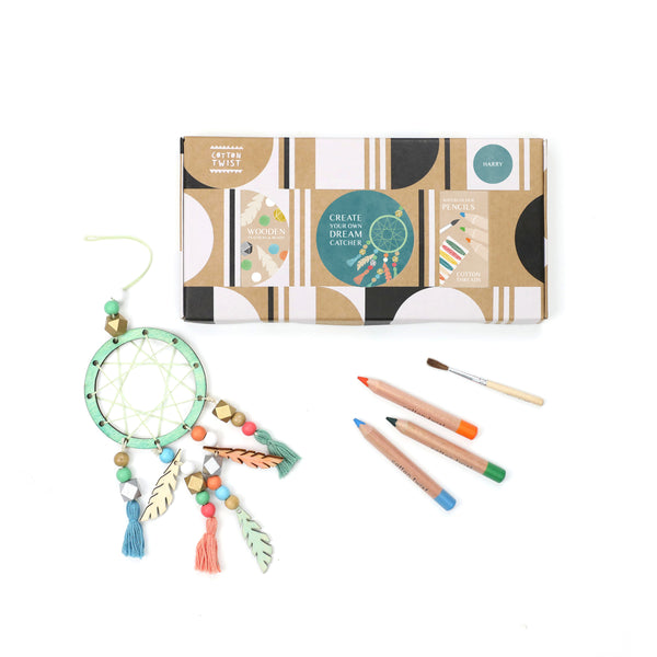 make your own dreamcatcher craft kit activity box - sustainable