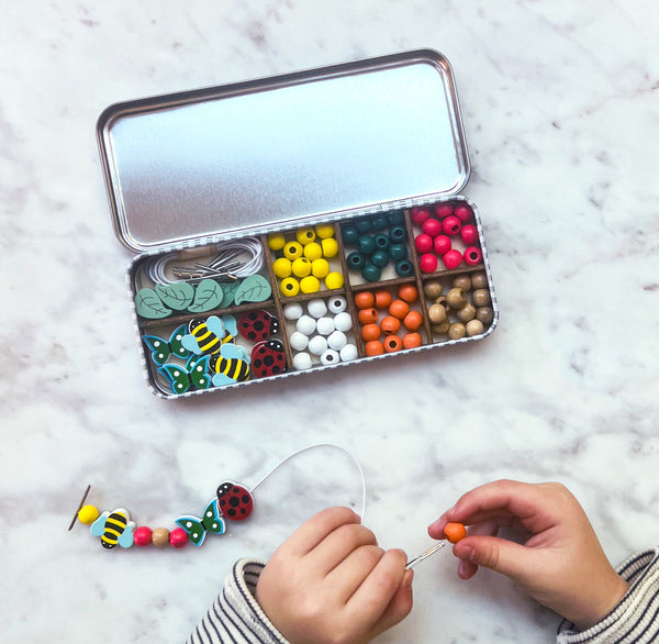 personalised minibeast beading kit
