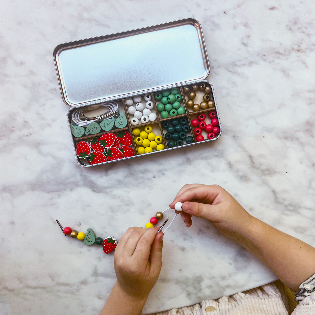 personalised strawberry beading kit