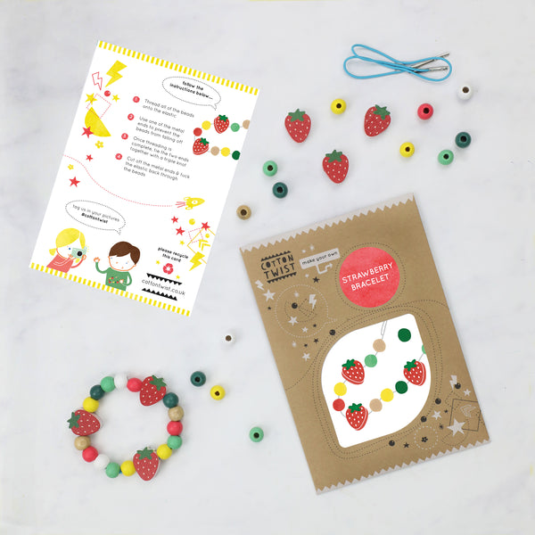 make your own strawberry bracelet