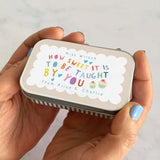 Personalised Thank You Slogan Teacher Gift Tin