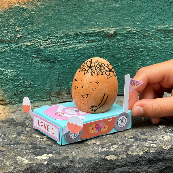 make your own matchbox camper van egg cup