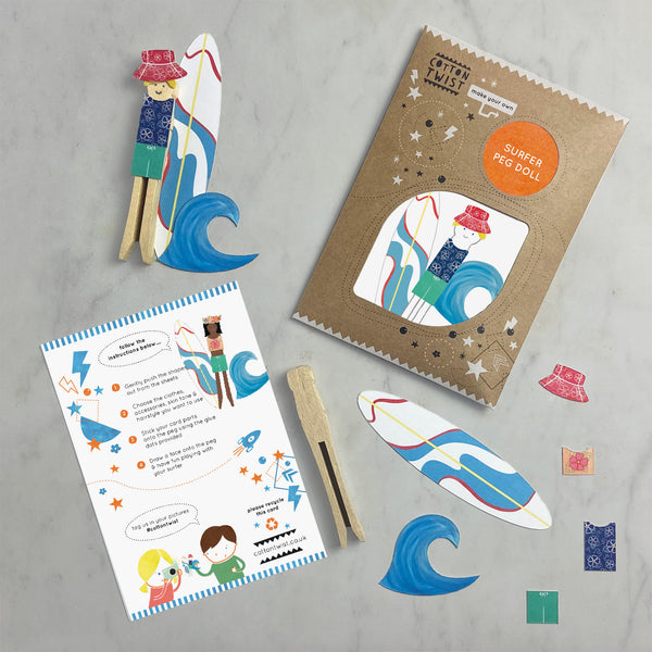 make your own surfer peg doll