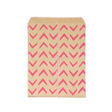 Pink Retro Kraft Party Bags - Pack of 10