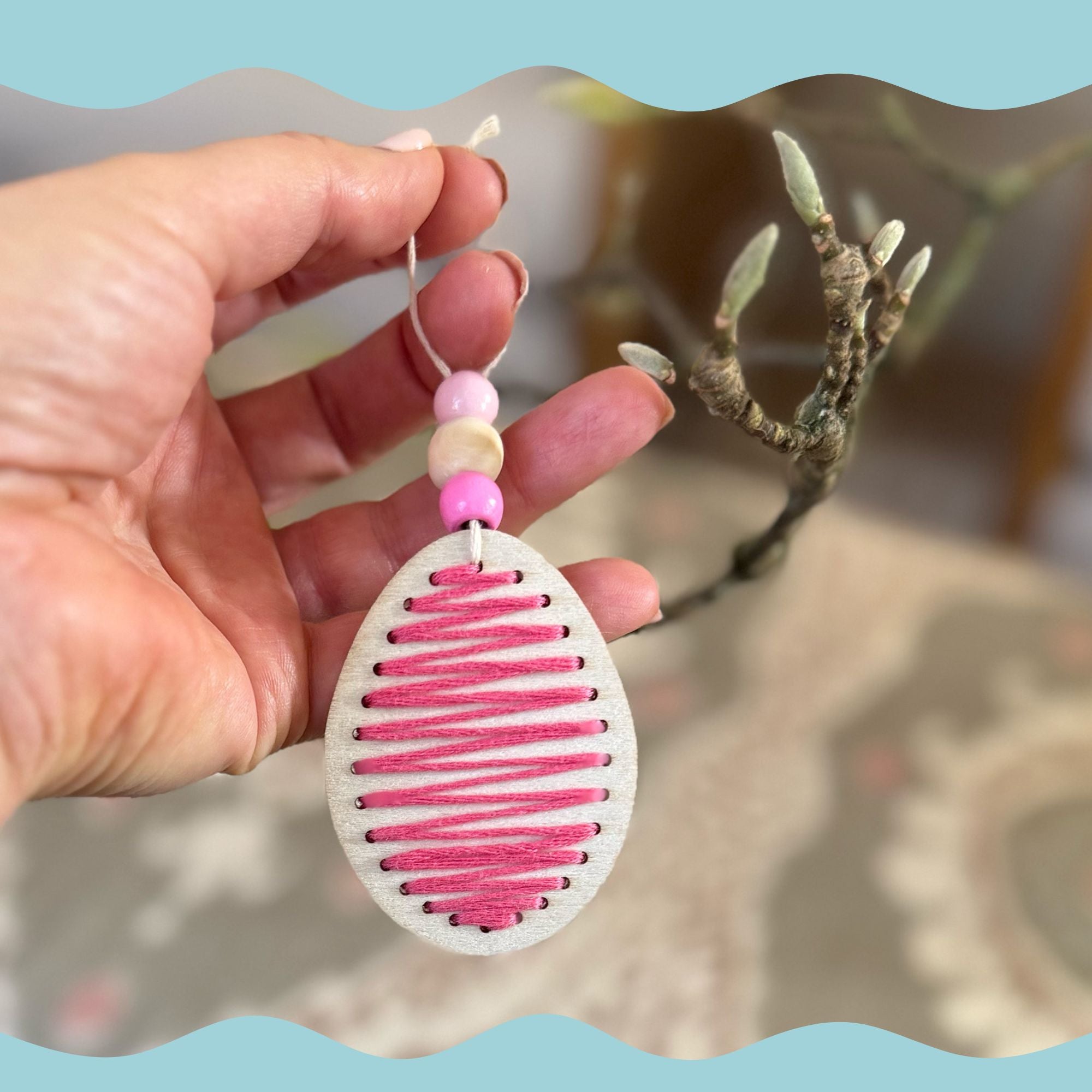 Decorate Your Stitched Easter Egg Decorations : How to Create Squiggle Pattern