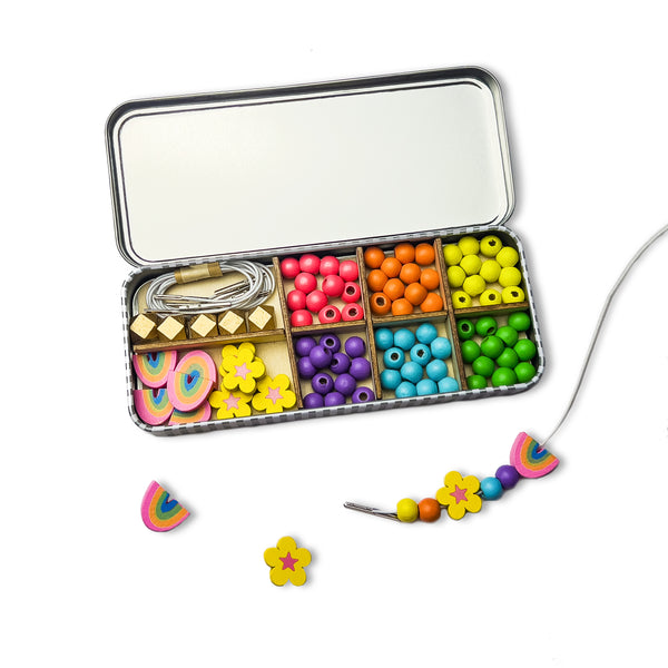 personalised rainbow beading kit