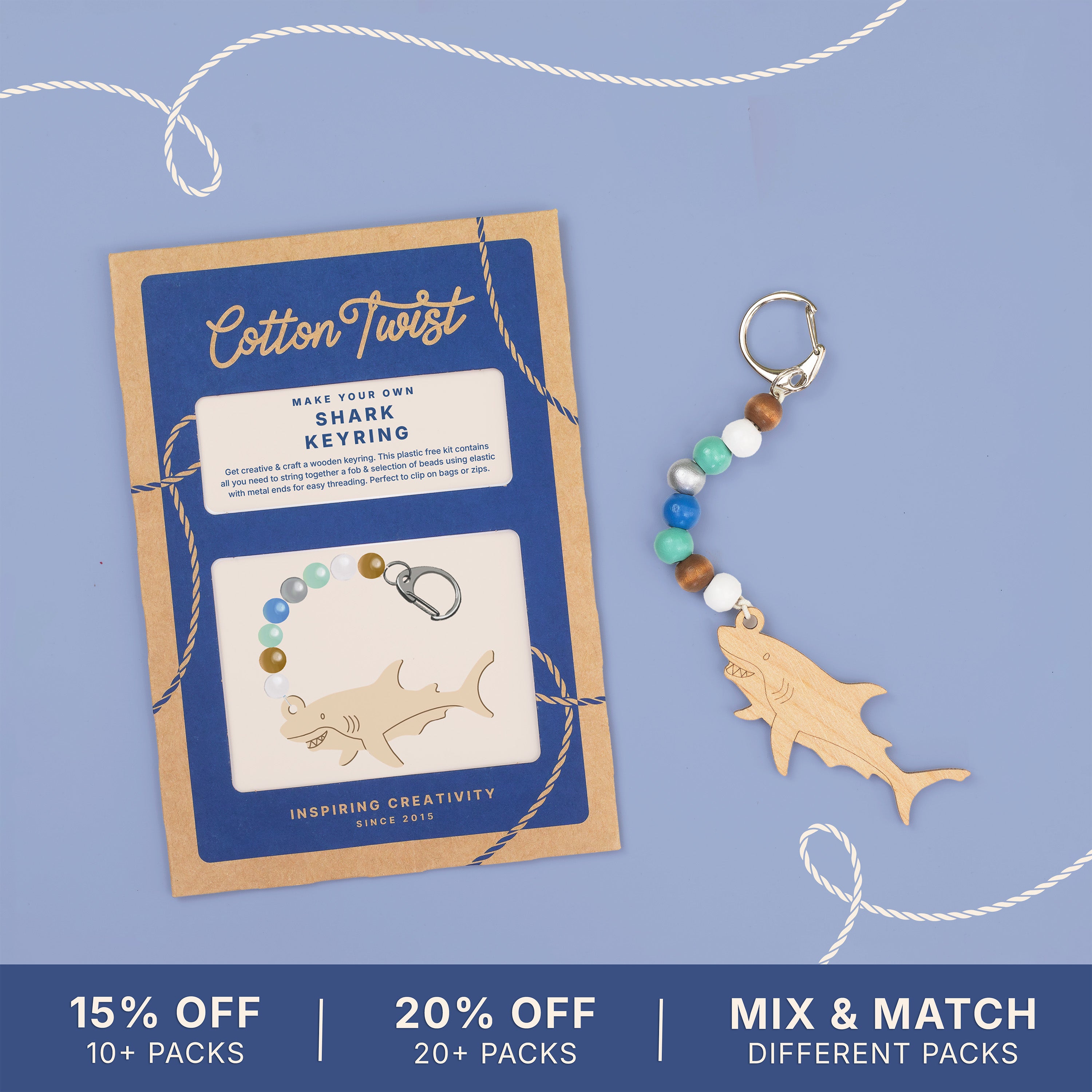 Make Your Own Shark Keyring Kit | Cotton Twist – CottonTwist