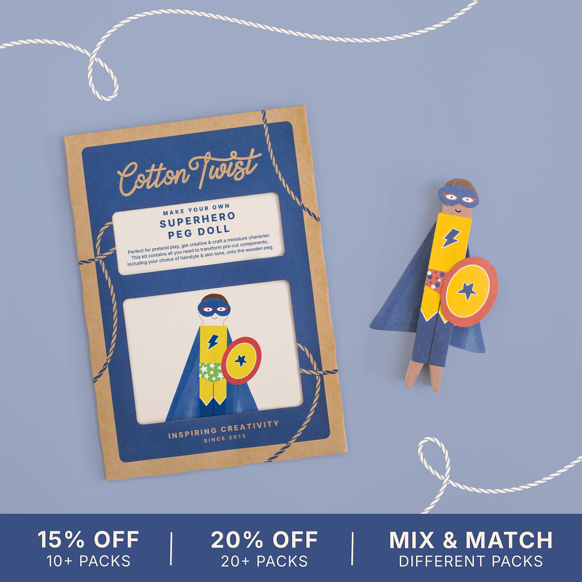 Make Your Own Superhero Peg Doll