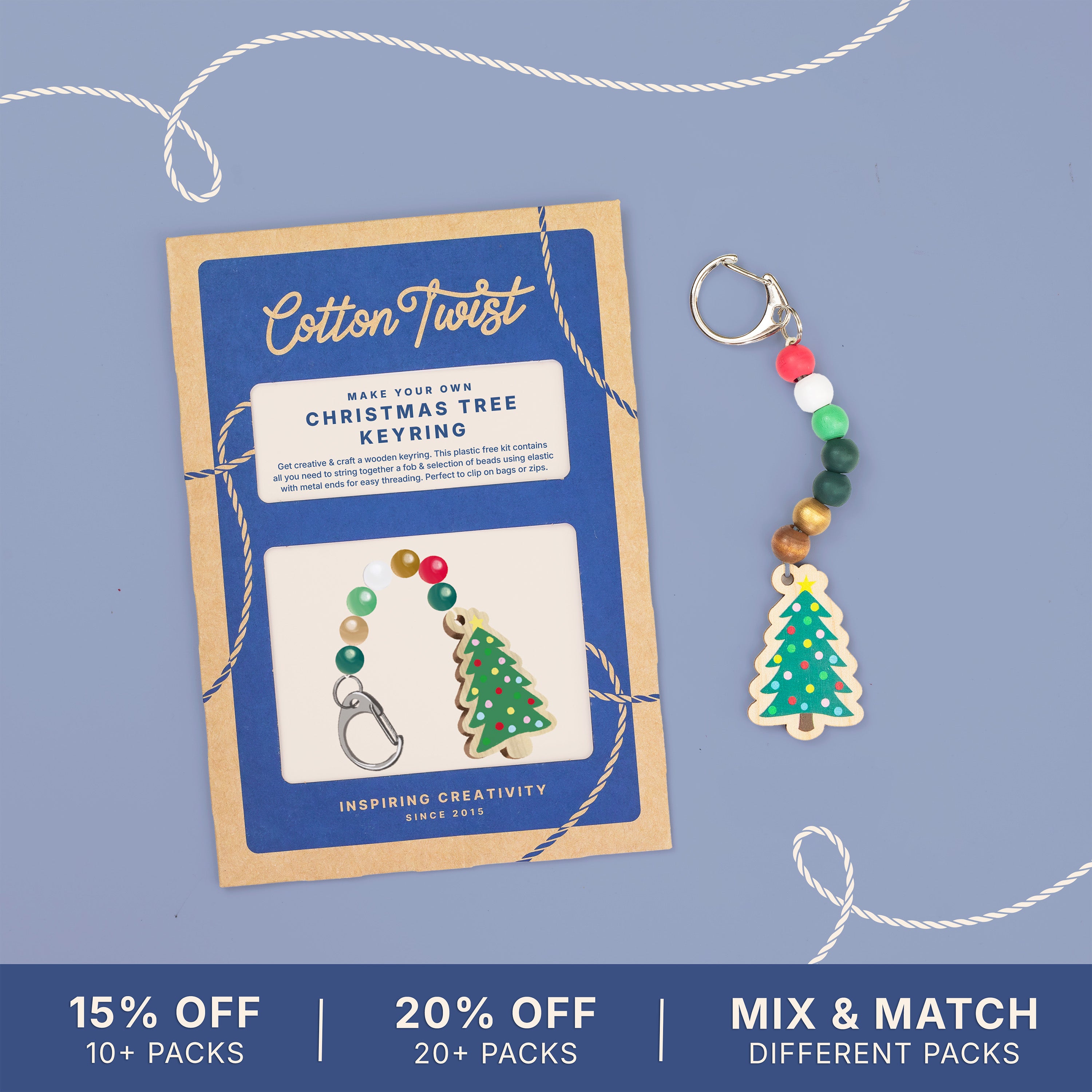 Make Your Own Christmas Tree Keyring | Cotton Twist – CottonTwist