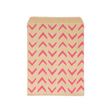 Pink Retro Kraft Party Bags - Pack of 10