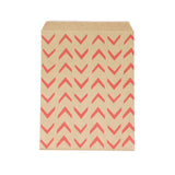 Red Retro Kraft Party Bags - Pack of 10