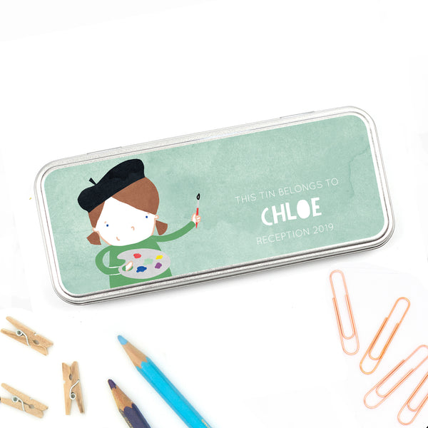 personalised character pencil tin