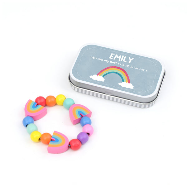 personalised rainbow bracelet gift kit
