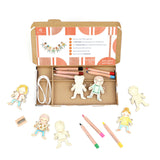 Wooden 'Paper Dolls' Garland Craft Kit