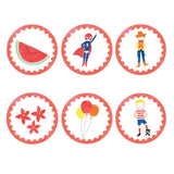 Red Retro Kraft Party Bags - Pack of 10