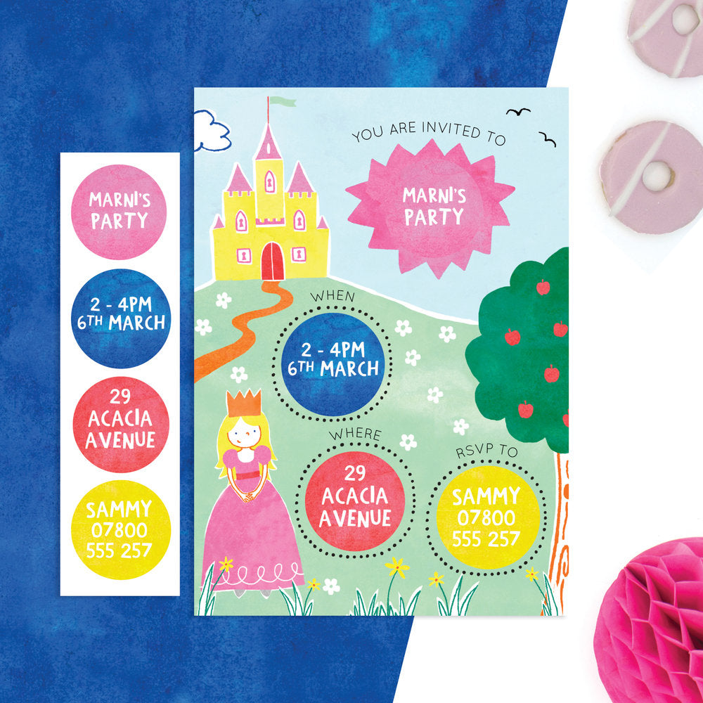 personalised princess invitations